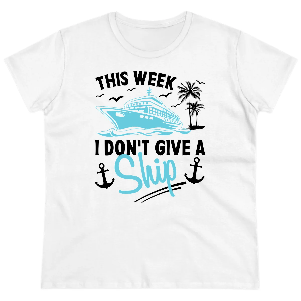 This Week I Don't Give A Swip Ladies Tee in White