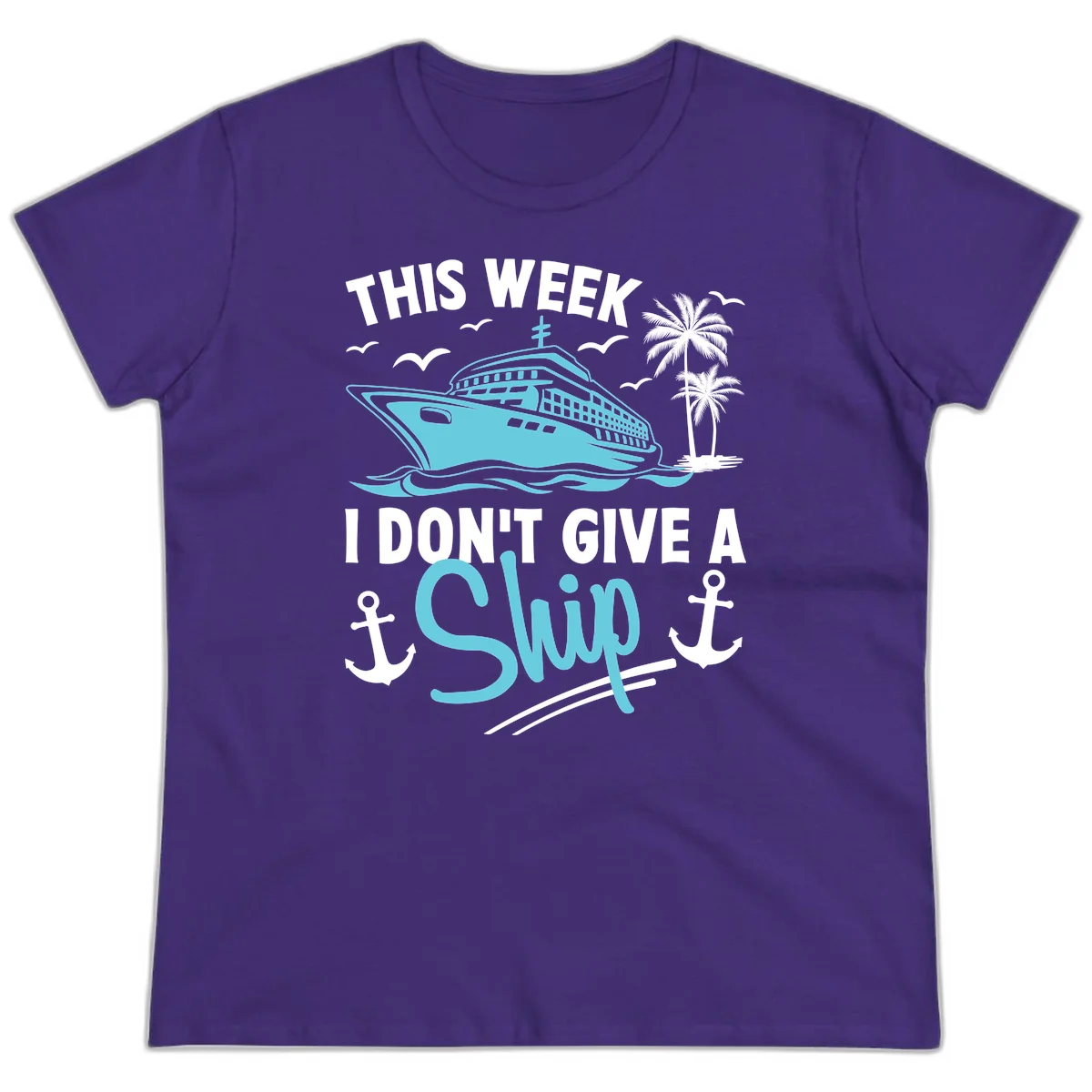 This Week I Don't Give A Swip Ladies Tee in Purple