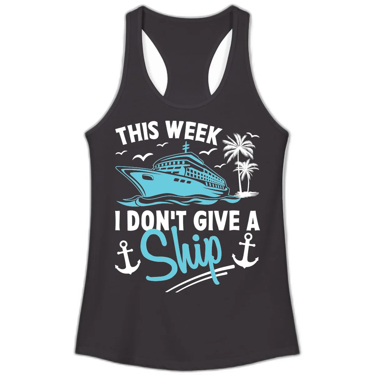 This Week I Don't Give A Swip Ladies Tank in Black