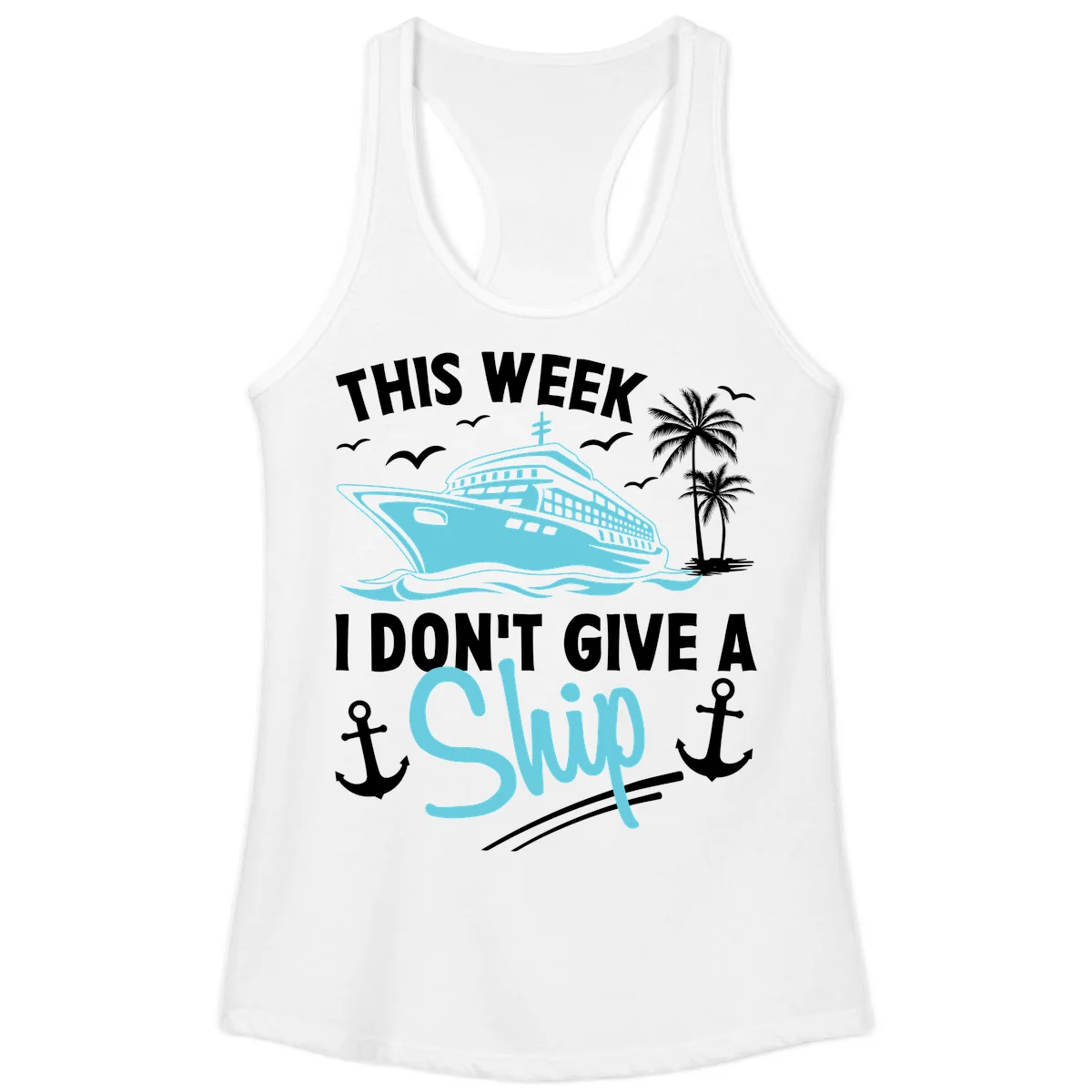 This Week I Don't Give A Swip Ladies Tank in White