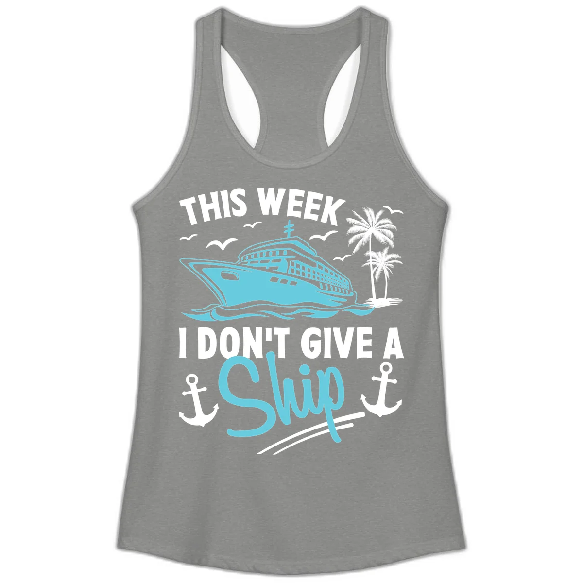 This Week I Don't Give A Swip Ladies Tank in Heather Grey