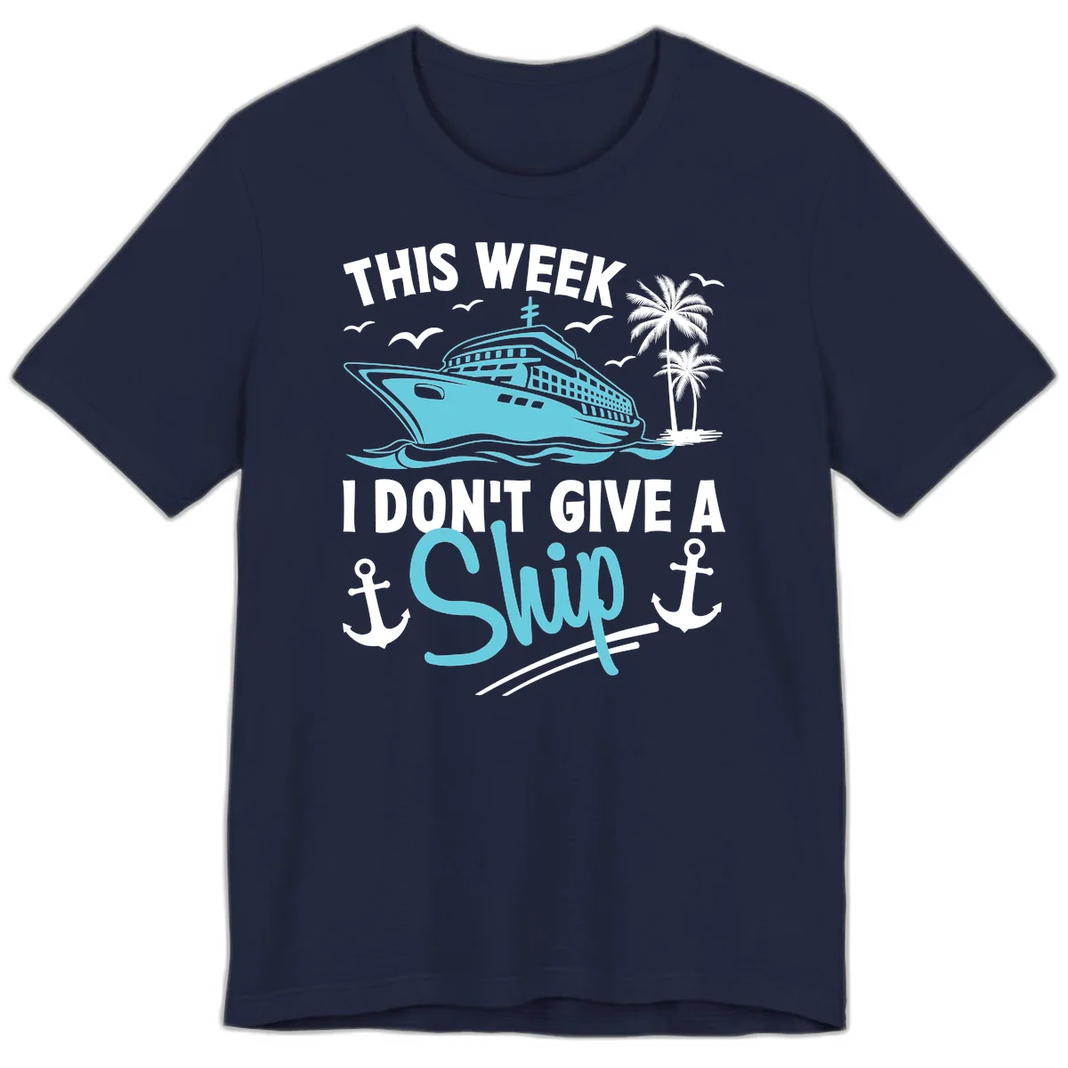 This Week I Don't Give A Swip Premium T-Shirt in Navy