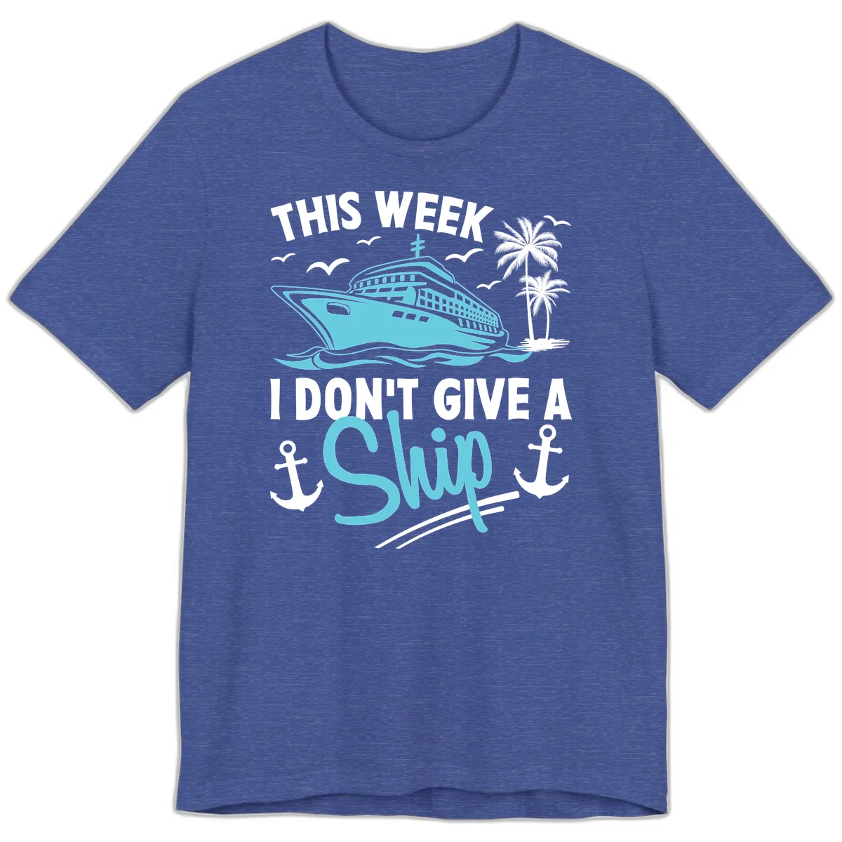 This Week I Don't Give A Swip Premium T-Shirt in Heather True Royal