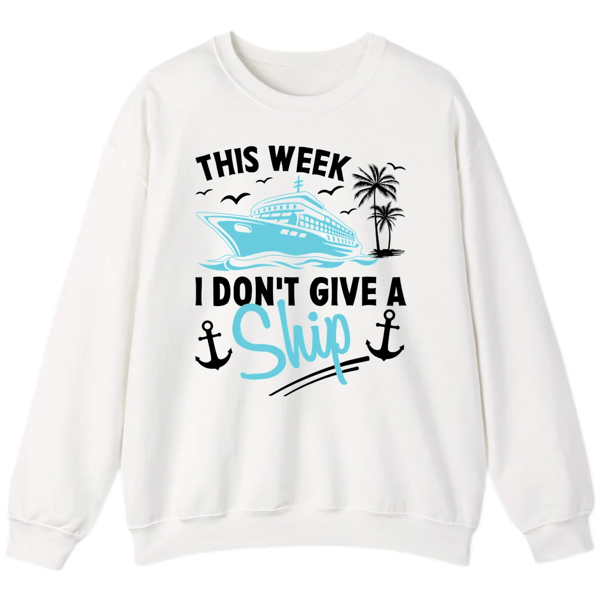 This Week I Don't Give A Swip Sweatshirt in White