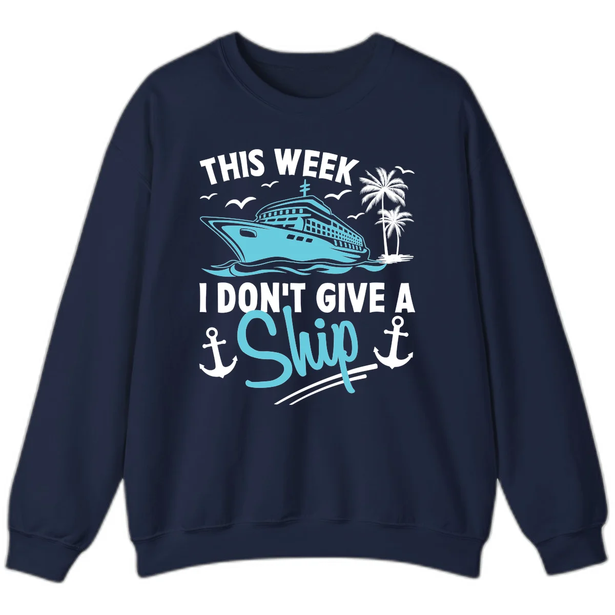 This Week I Don't Give A Swip Sweatshirt in Navy