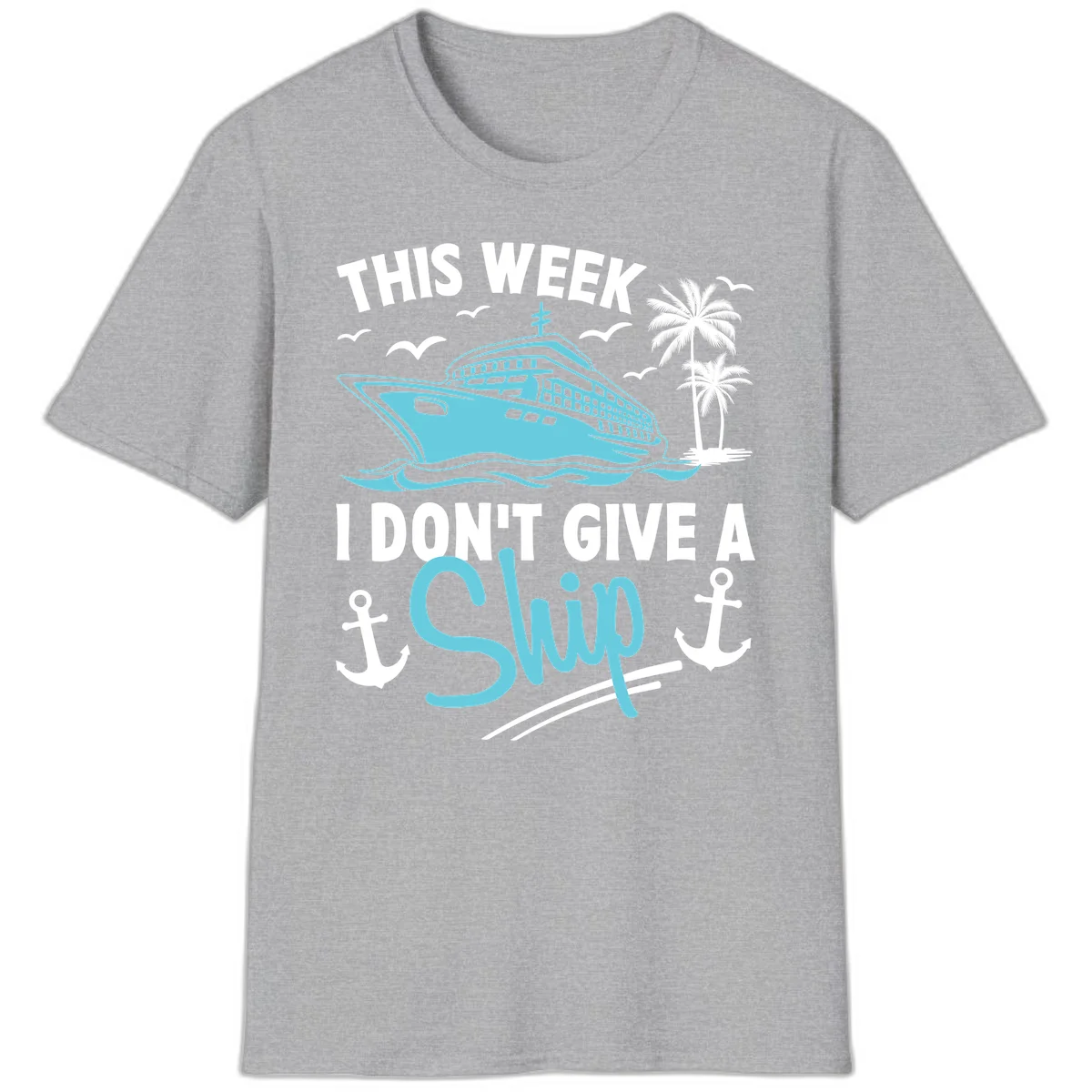 This Week I Don't Give A Swip T-Shirt in Sport Grey