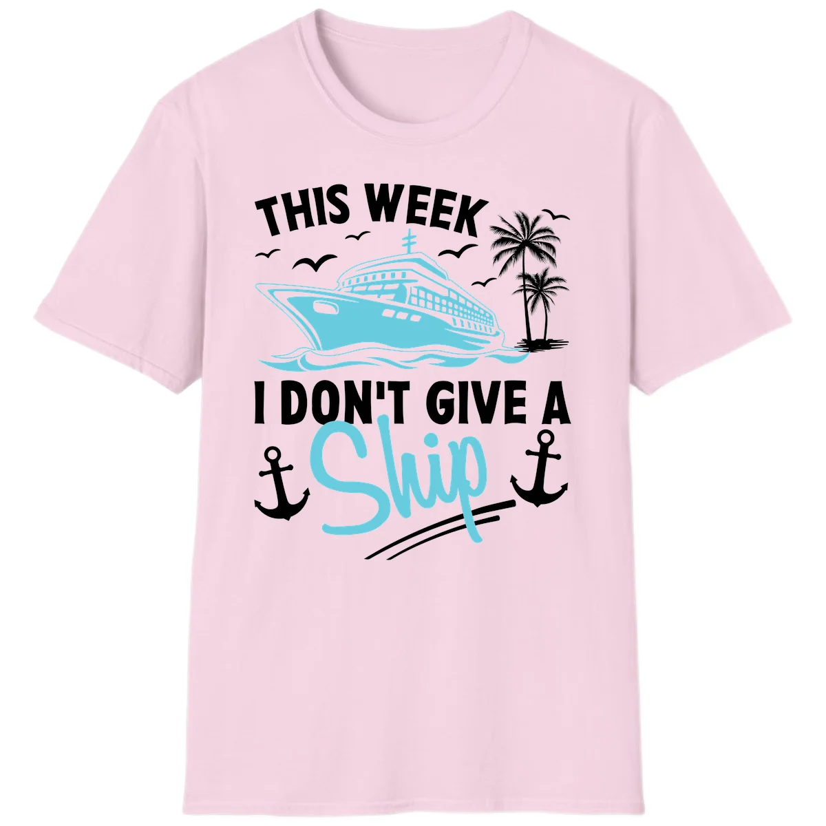 This Week I Don't Give A Swip T-Shirt in Light Pink