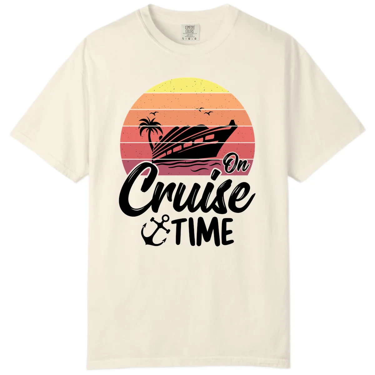 On Cruise Time Comfort Color T-Shirt in Ivory