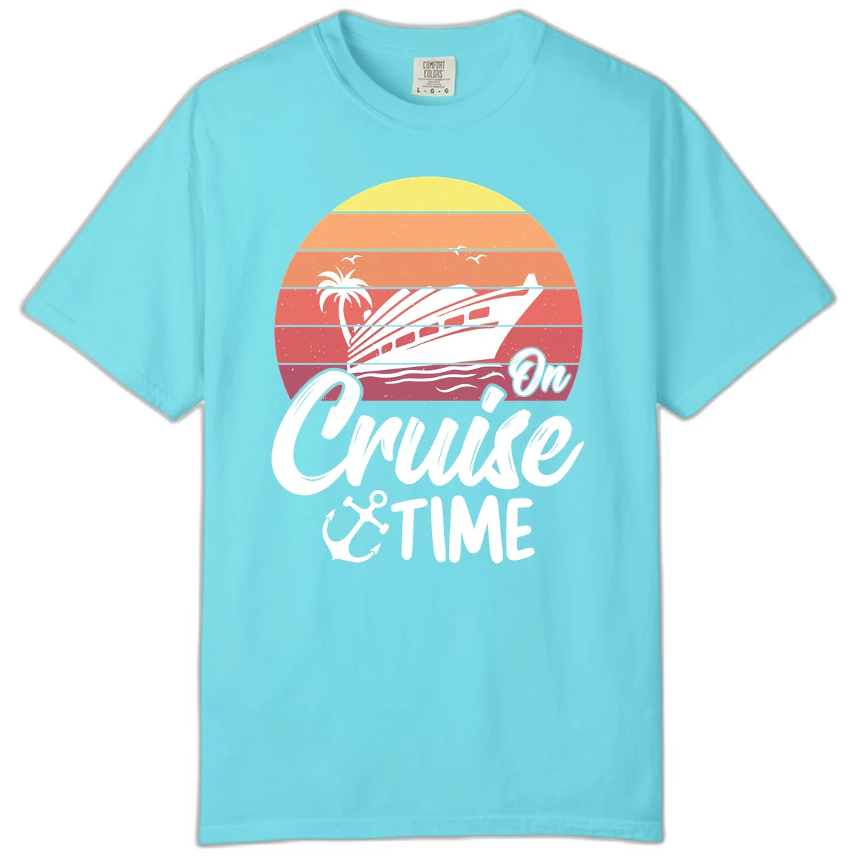 On Cruise Time Comfort Color T-Shirt in Lagoon Blue