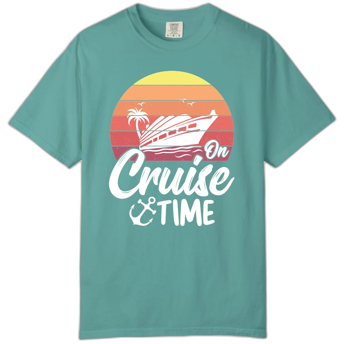 On Cruise Time Comfort Color T-Shirt in Seafoam