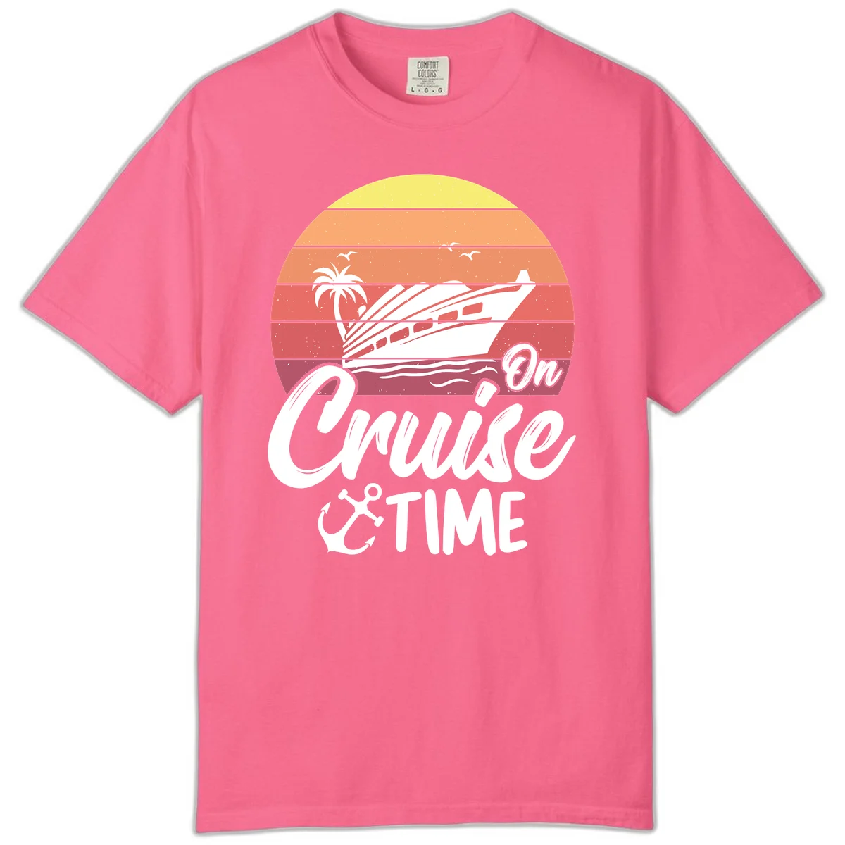 On Cruise Time Comfort Color T-Shirt in Crunchberry