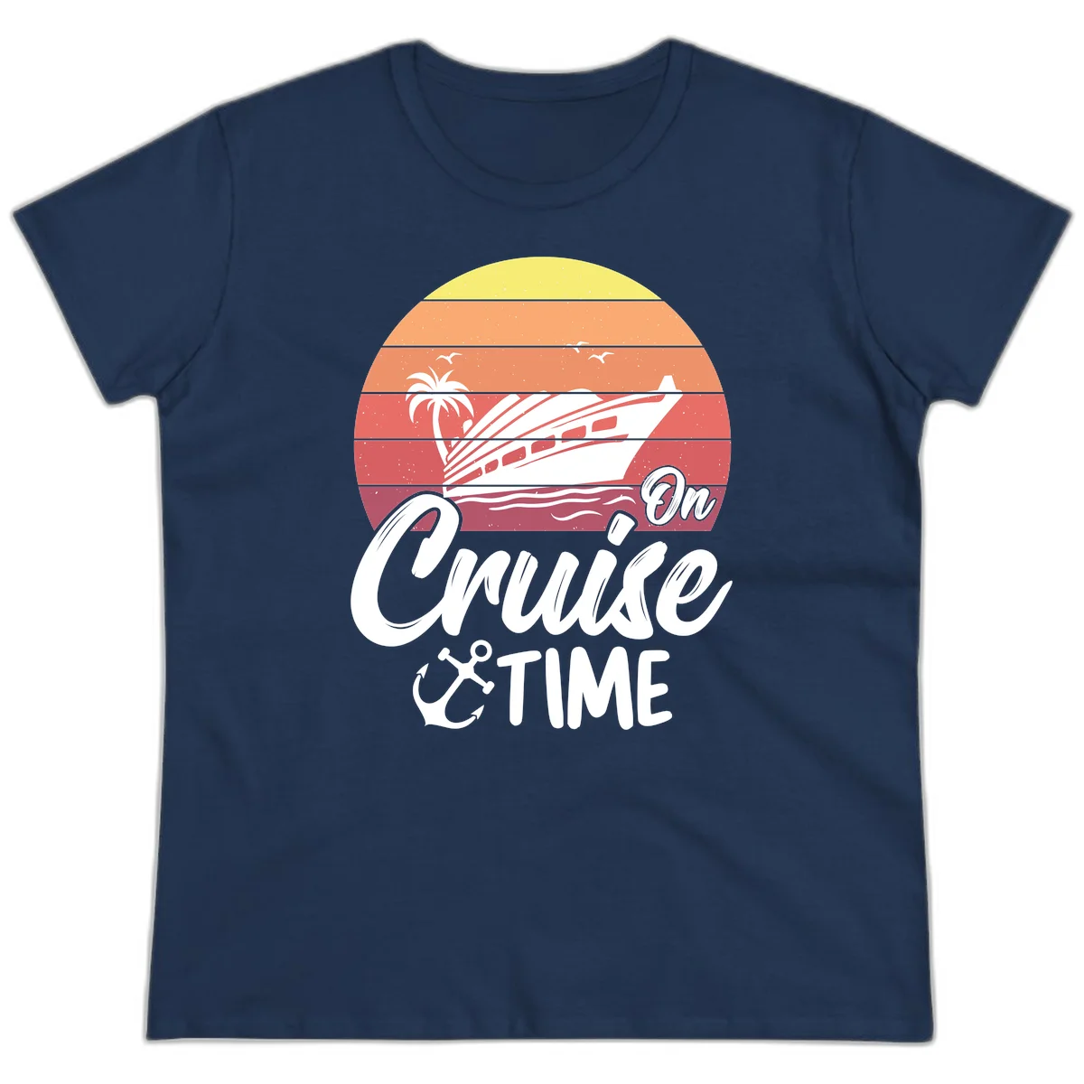 On Cruise Time Ladies Tee in Navy