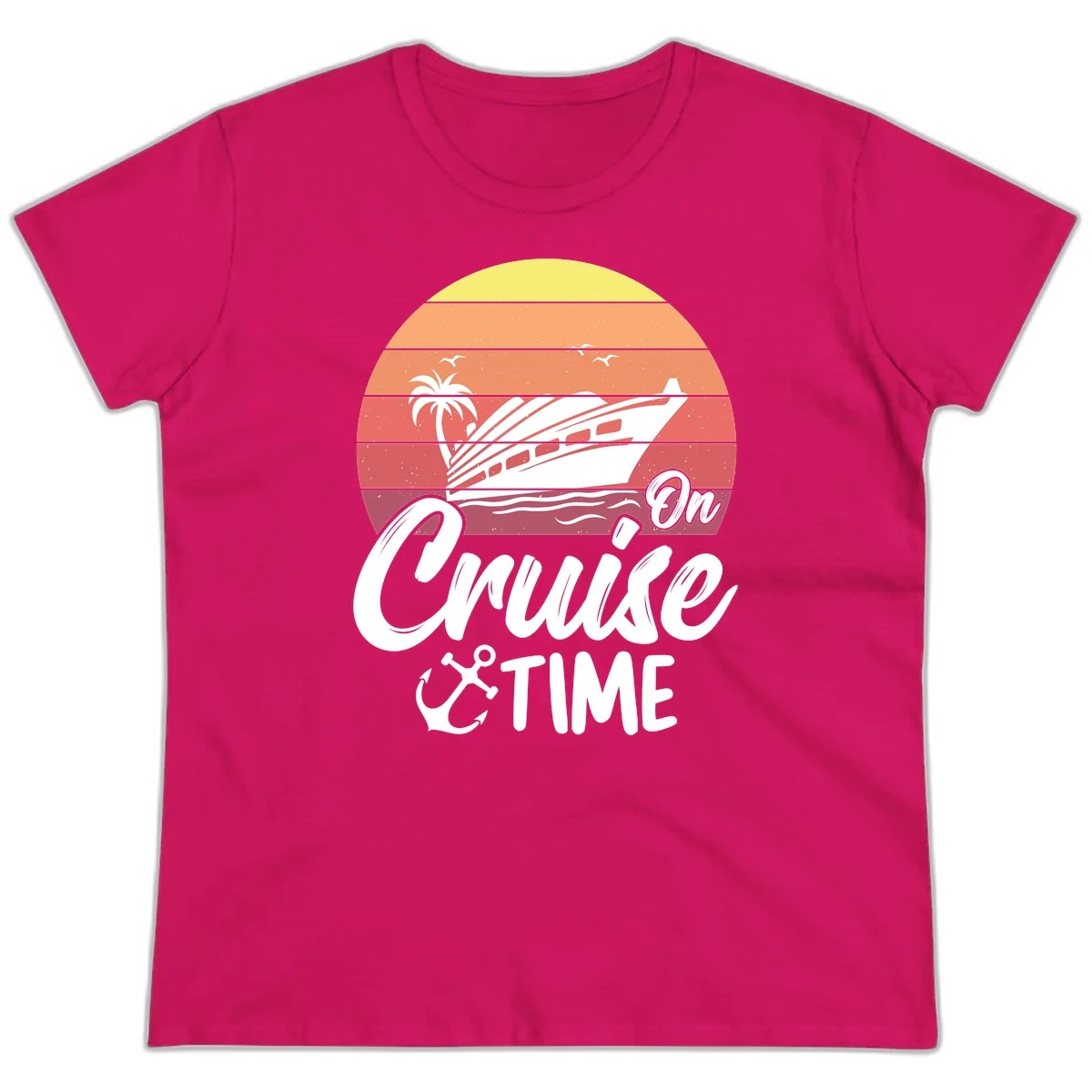On Cruise Time Ladies Tee in Heliconia
