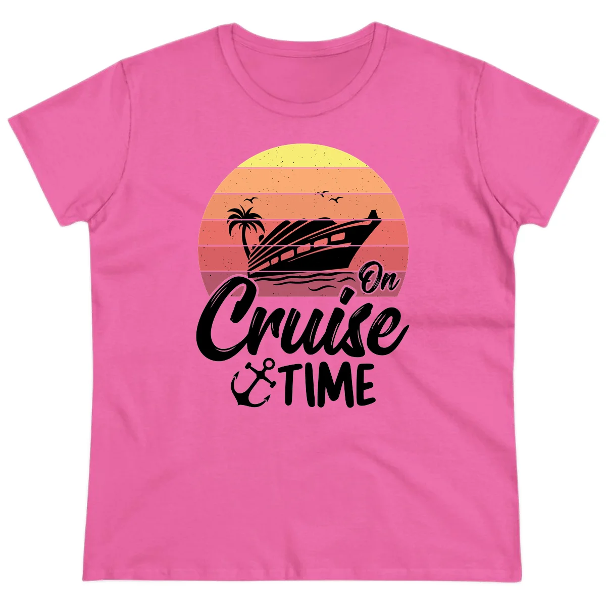 On Cruise Time Ladies Tee in Azalea