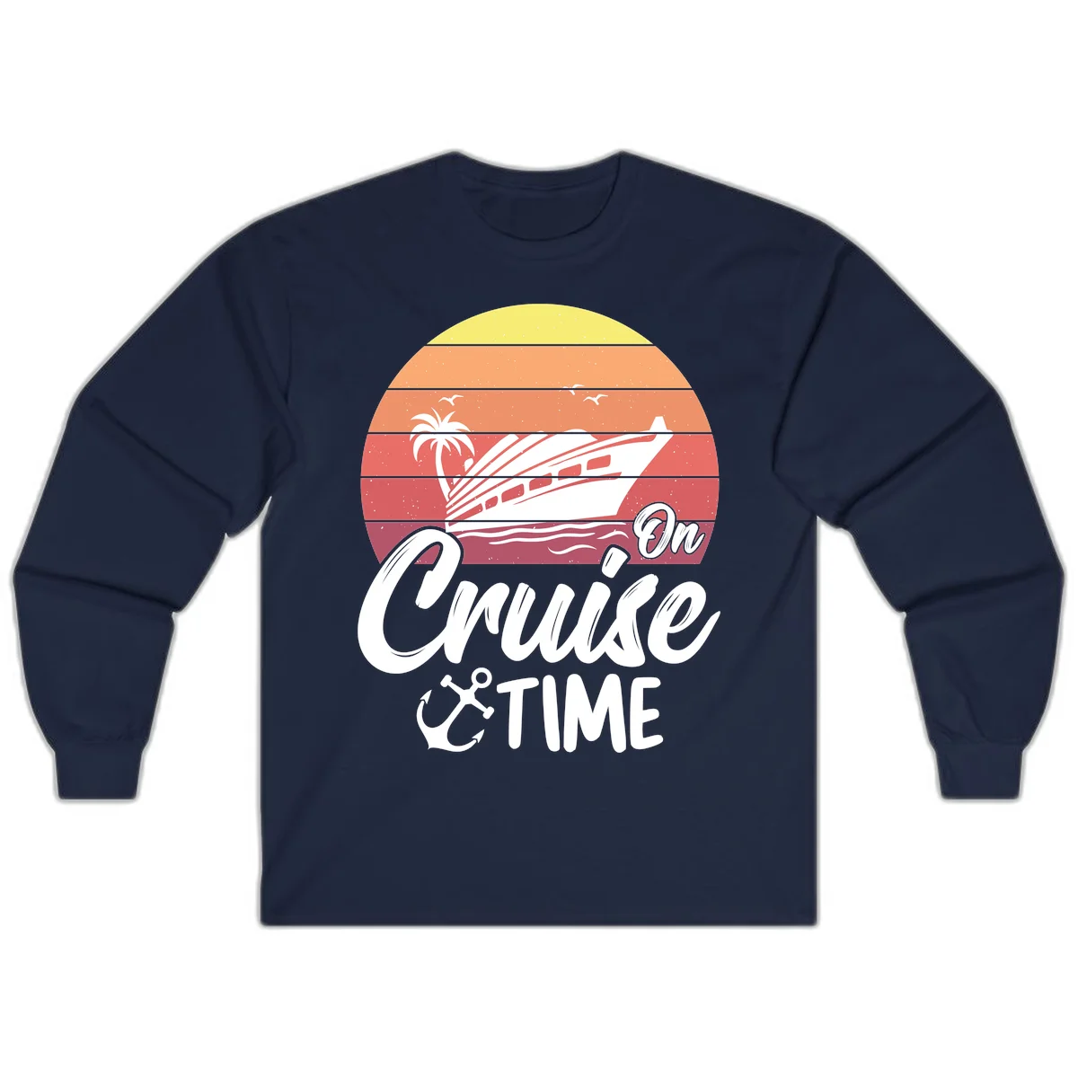 On Cruise Time Long Sleeve in Navy
