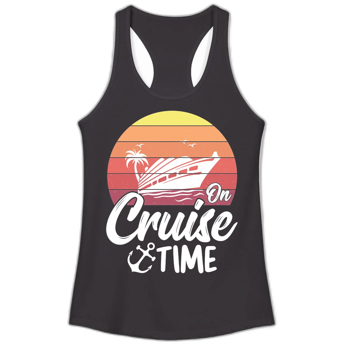 On Cruise Time Ladies Tank Top in Black