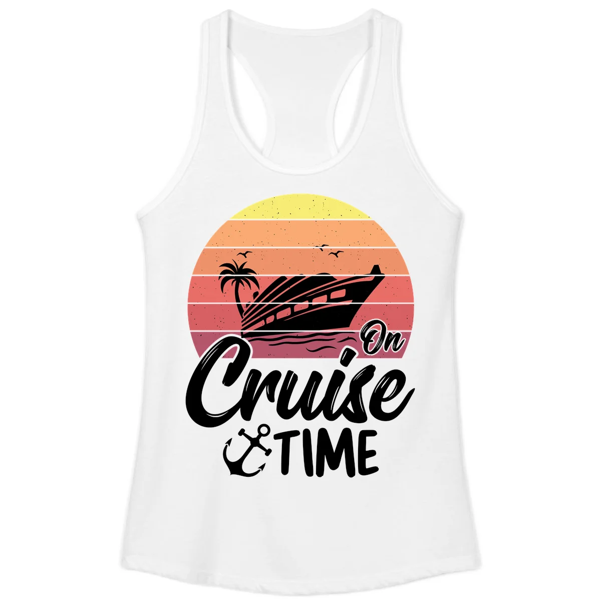 On Cruise Time Ladies Tank Top in White