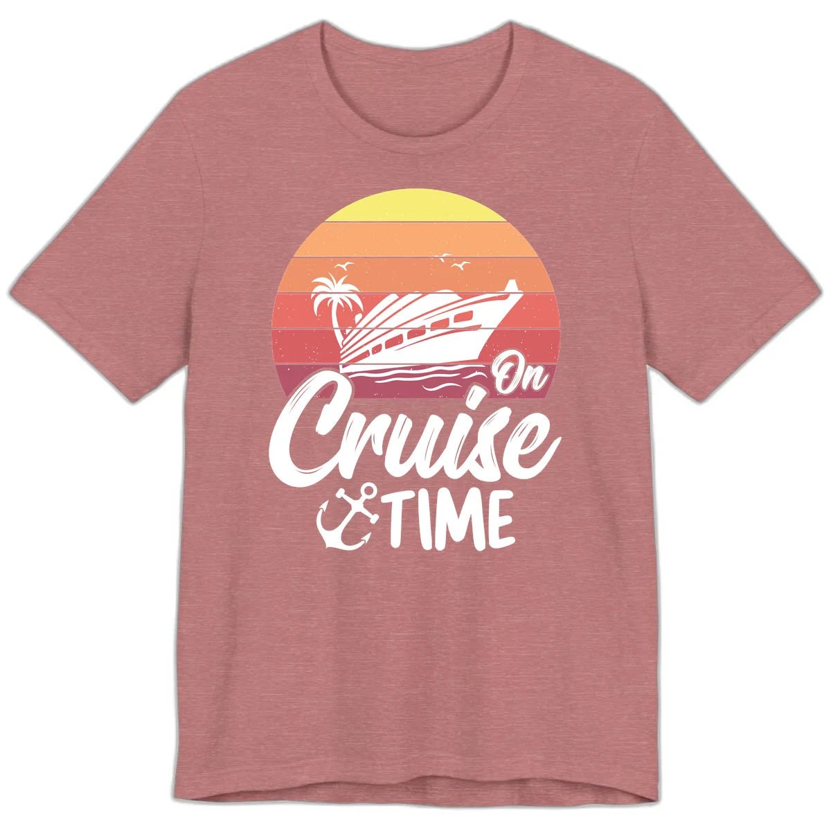 On Cruise Time Premium T-Shirt in Heather Mauve