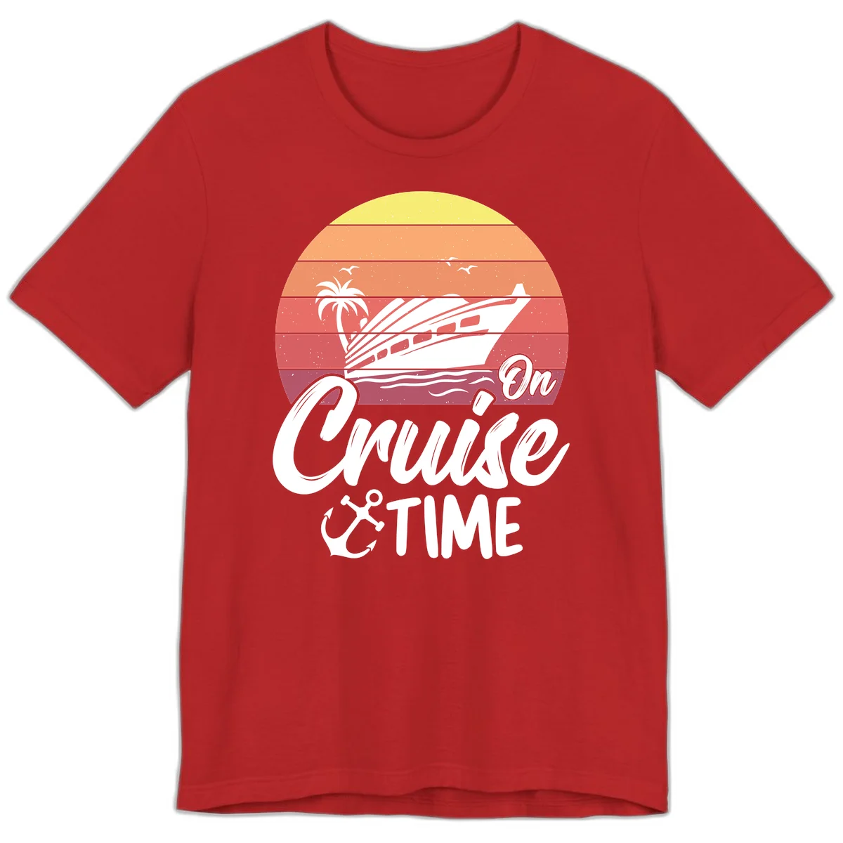 On Cruise Time Premium T-Shirt in Red