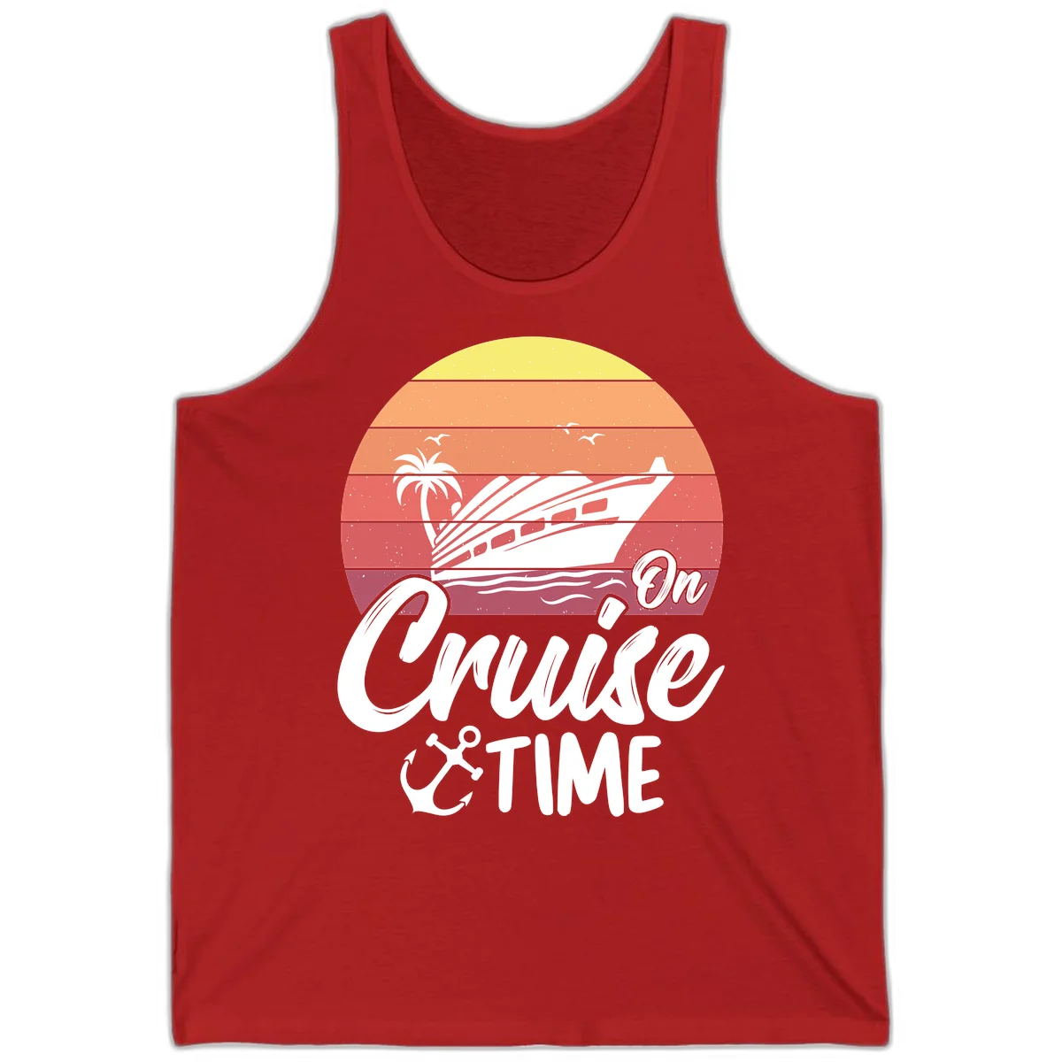 On Cruise Time Tank Top in Red