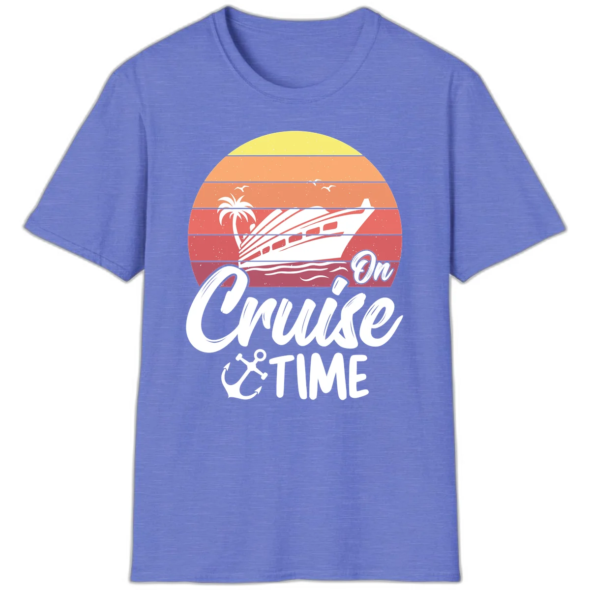 On Cruise Time T-Shirt in Heather Royal