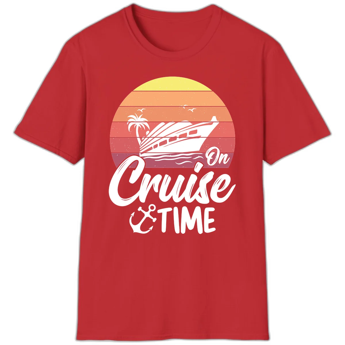 On Cruise Time T-Shirt in Red
