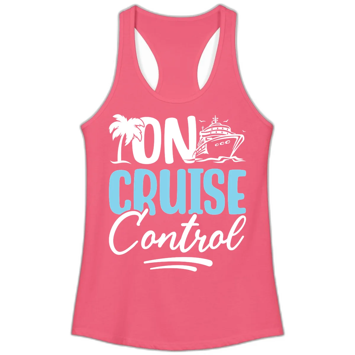 On Cruise Control Ladies Tank in Hot Pink