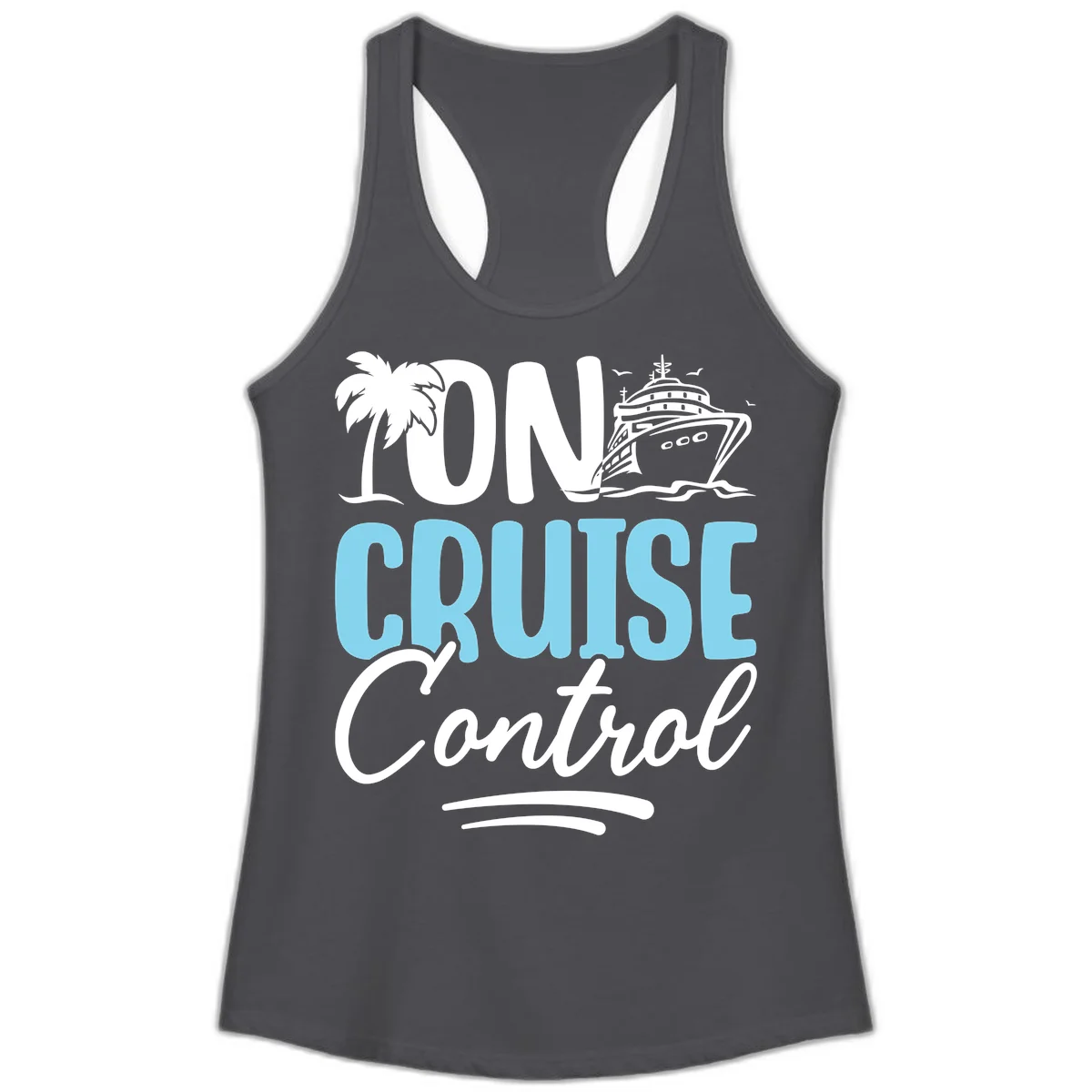 On Cruise Control Ladies Tank in Solid Dark Gray