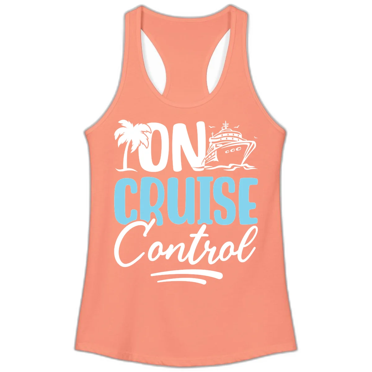 On Cruise Control Ladies Tank in Solid Light Orange