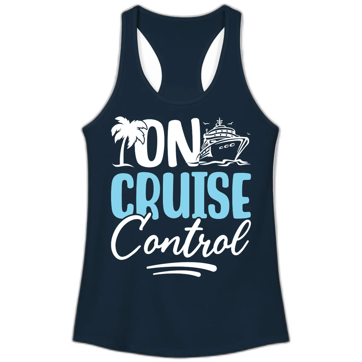 On Cruise Control Ladies Tank in Solid Midnight Navy