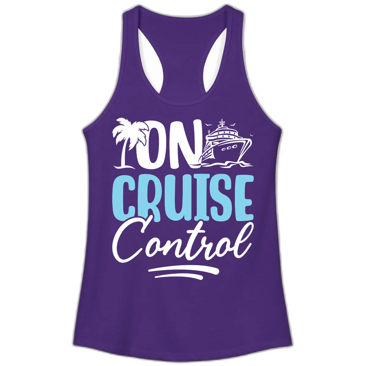 On Cruise Control Ladies Tank in Solid Purple Rush