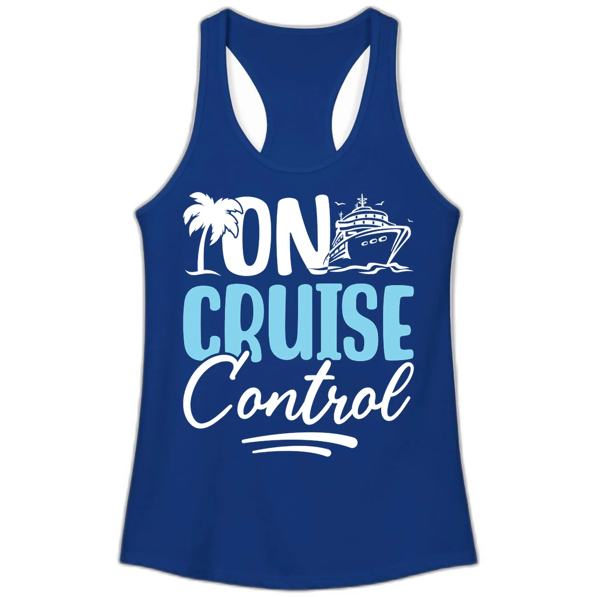 On Cruise Control Ladies Tank in Solid Royal