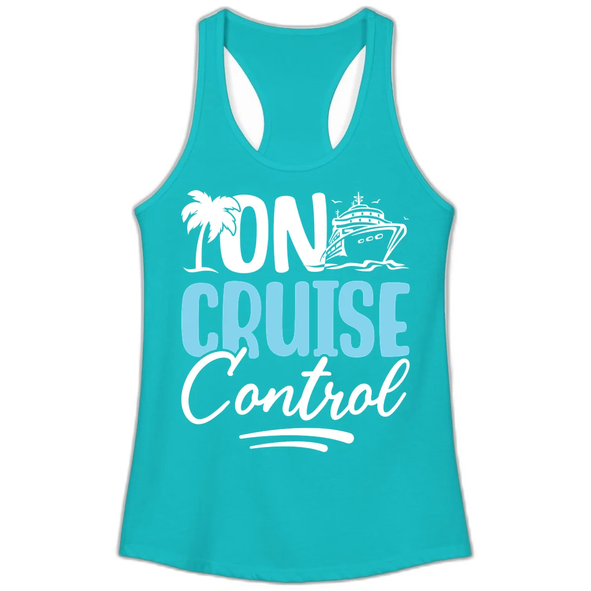 On Cruise Control Ladies Tank in Tahiti Blue