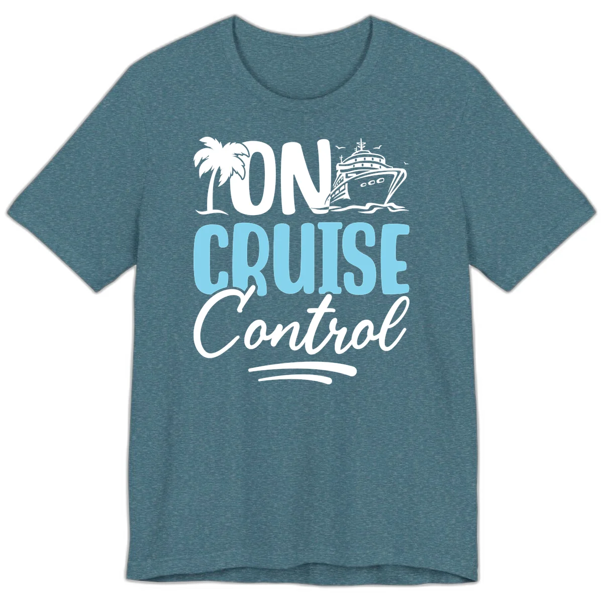 On Cruise Control Premium T-Shirt in Heather Deep Teal