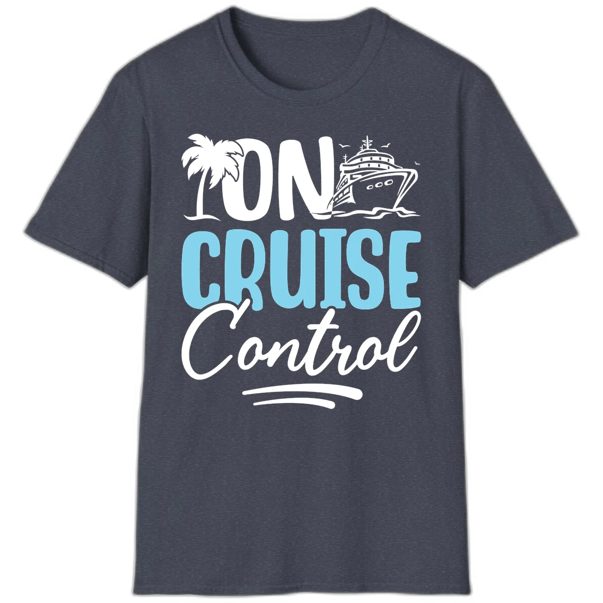 On Cruise Control T-Shirt in Heather Navy