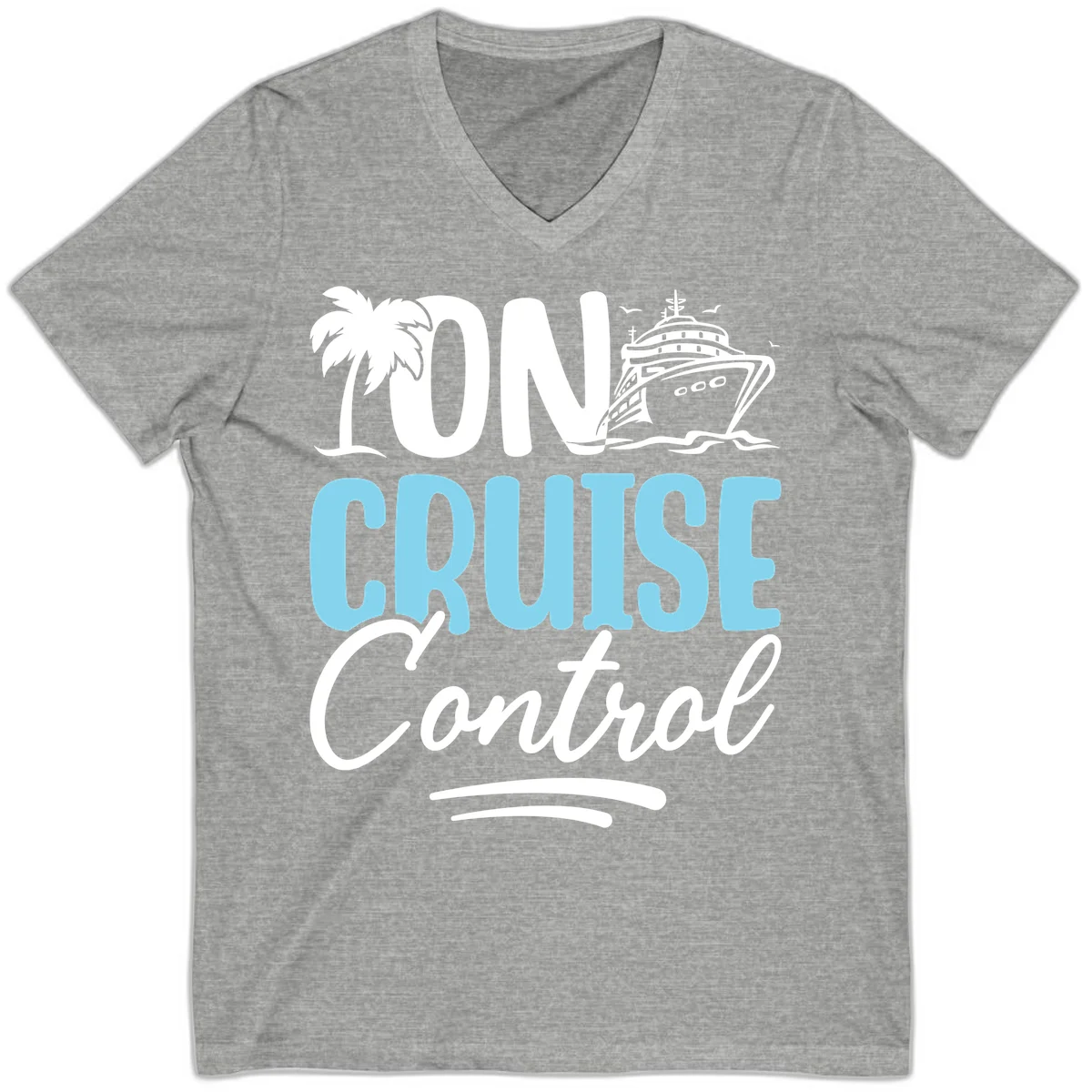 On Cruise Control V-Neck in Athletic Heather