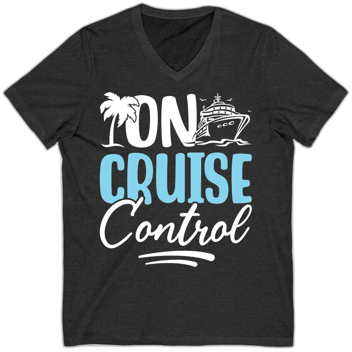 On Cruise Control V-Neck in Dark Grey Heather