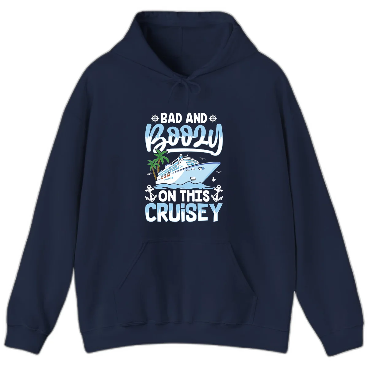 Bad And Knotty On This Cruise Hoodie in Navy