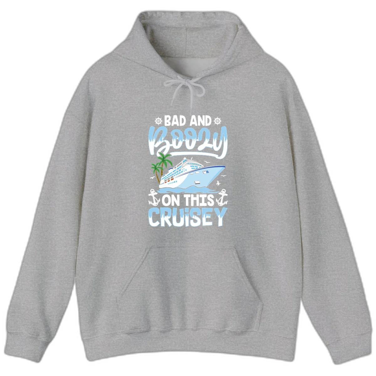 Bad And Knotty On This Cruise Hoodie in Sport Grey