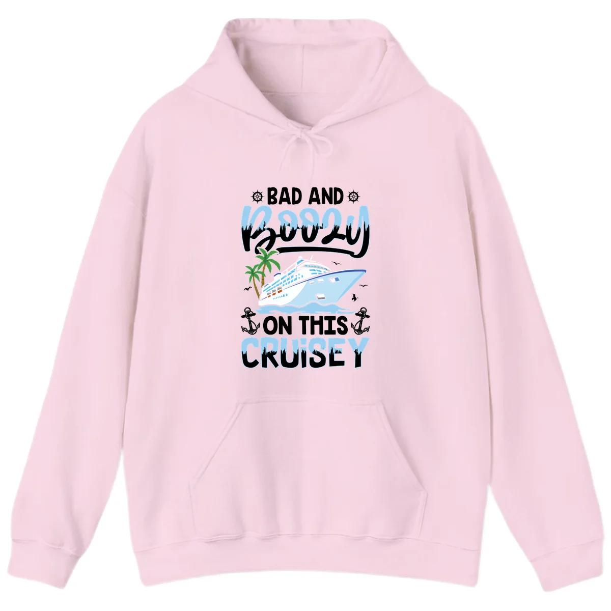 Bad And Knotty On This Cruise Hoodie in Light Pink