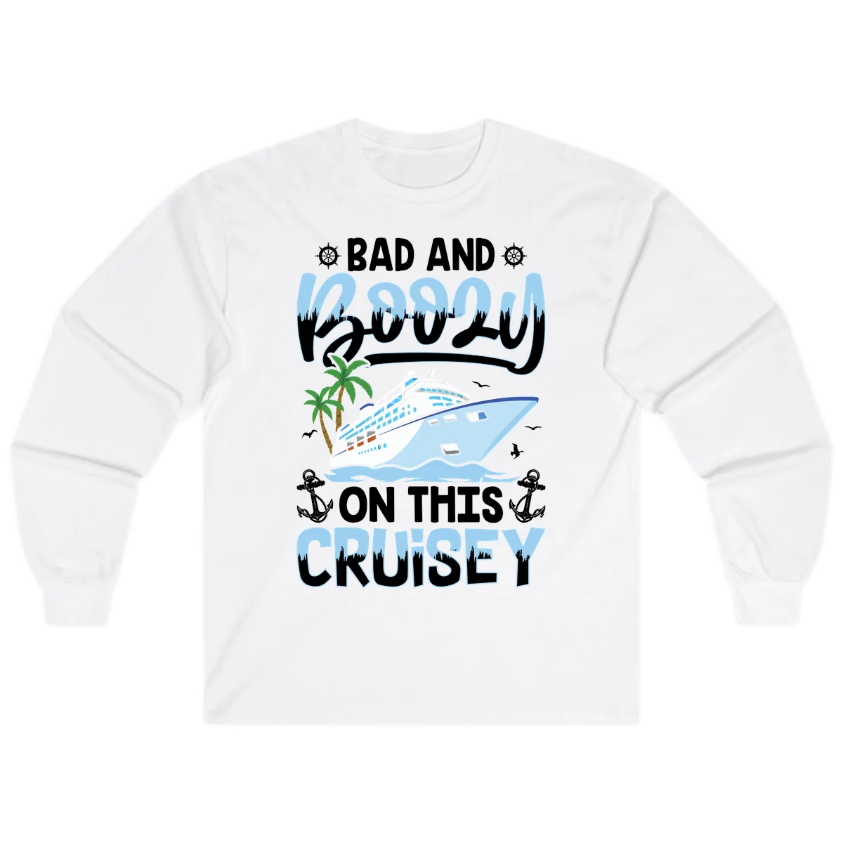 Bad And Knotty On This Cruise Long Sleeve in White