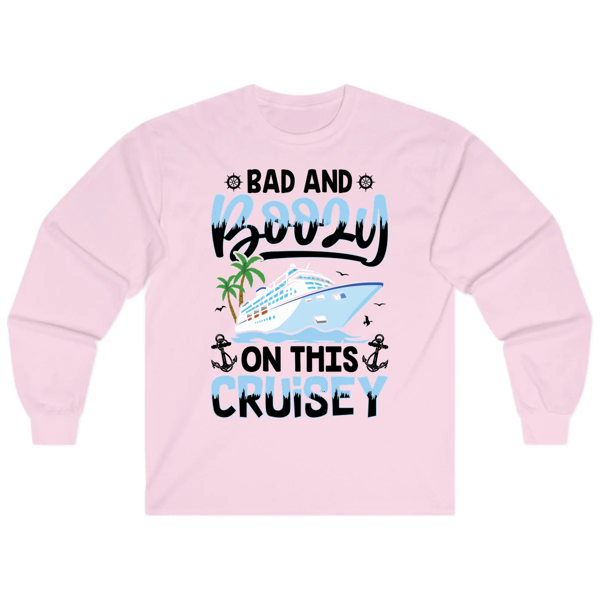 Bad And Knotty On This Cruise Long Sleeve in Light Pink