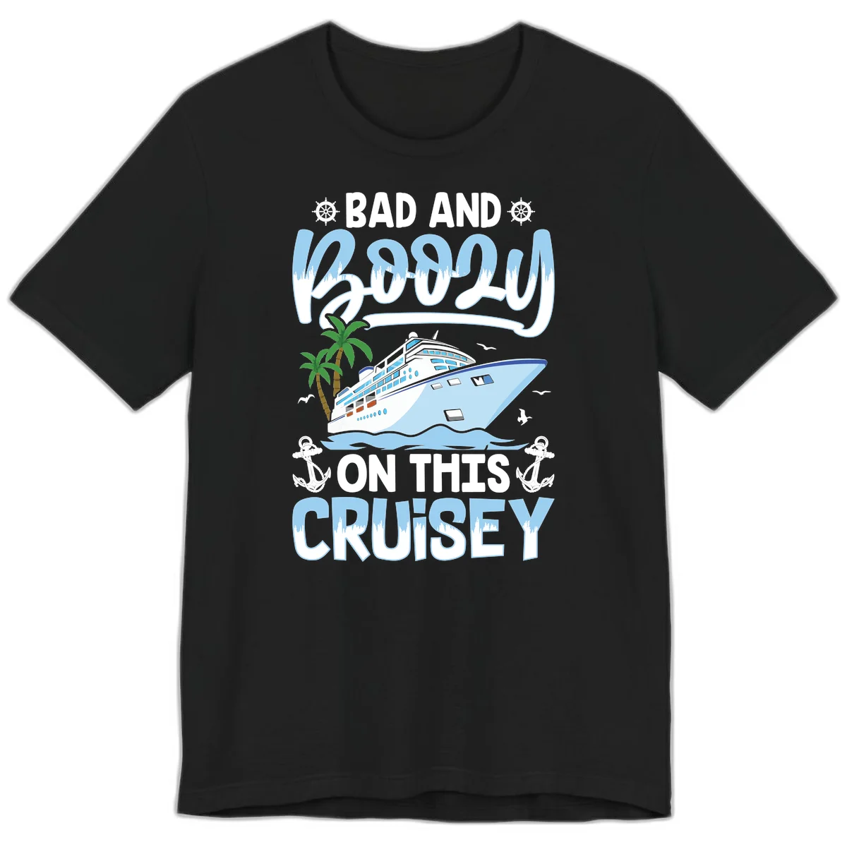 Bad And Knotty On This Cruise Premium T-Shirt in Black