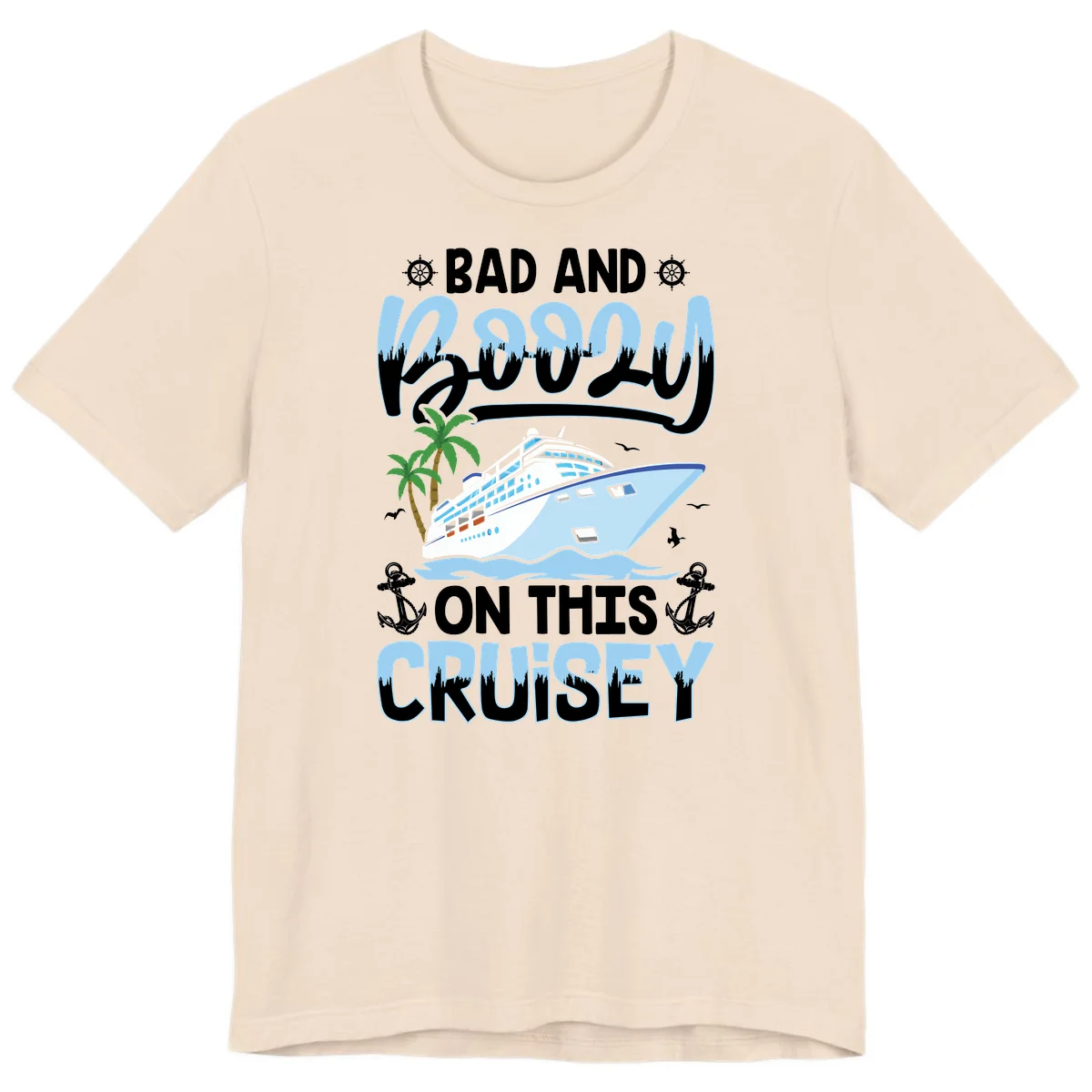 Bad And Knotty On This Cruise Premium T-Shirt in Soft Cream