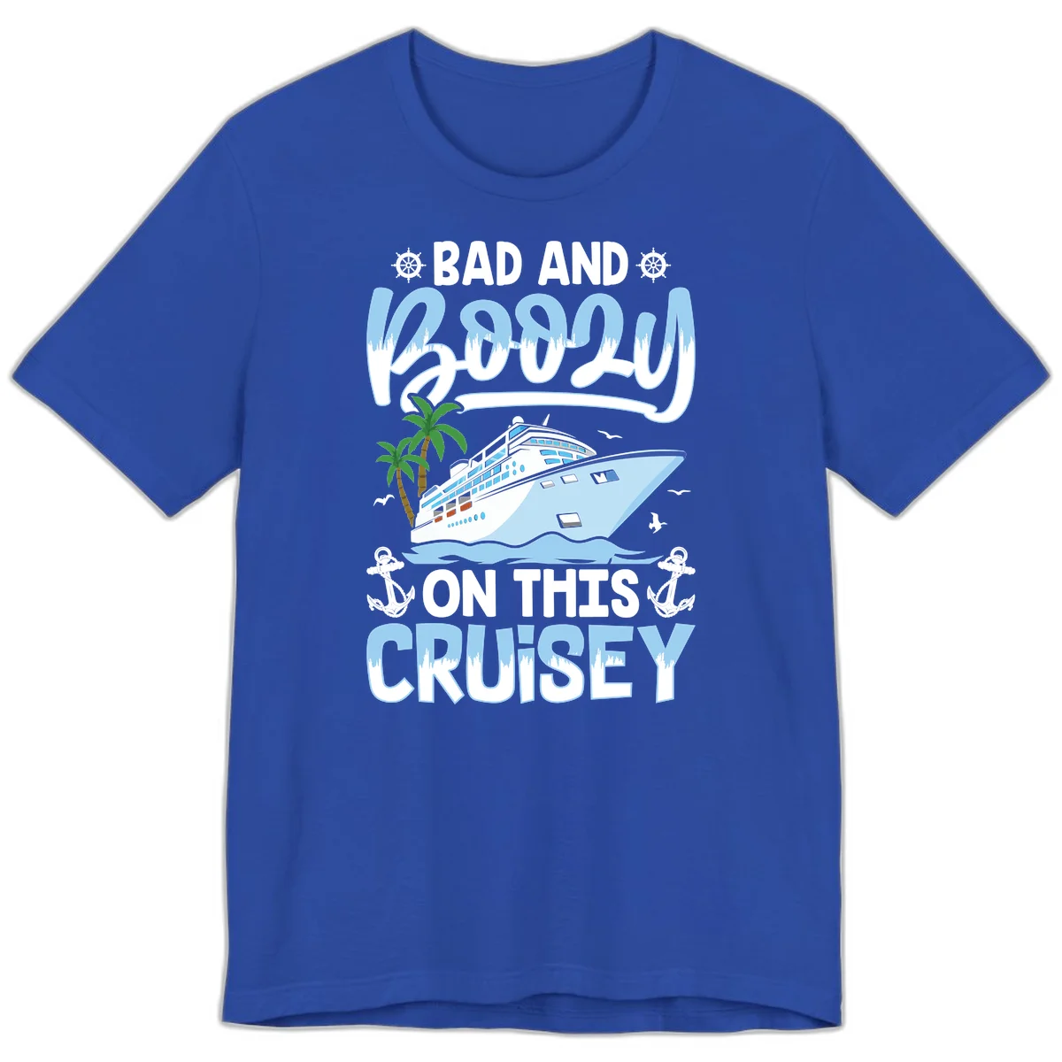 Bad And Knotty On This Cruise Premium T-Shirt in True Royal