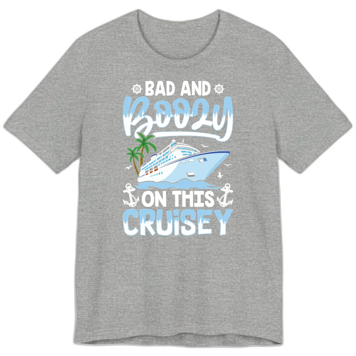 Bad And Knotty On This Cruise Premium T-Shirt in Athletic Heather