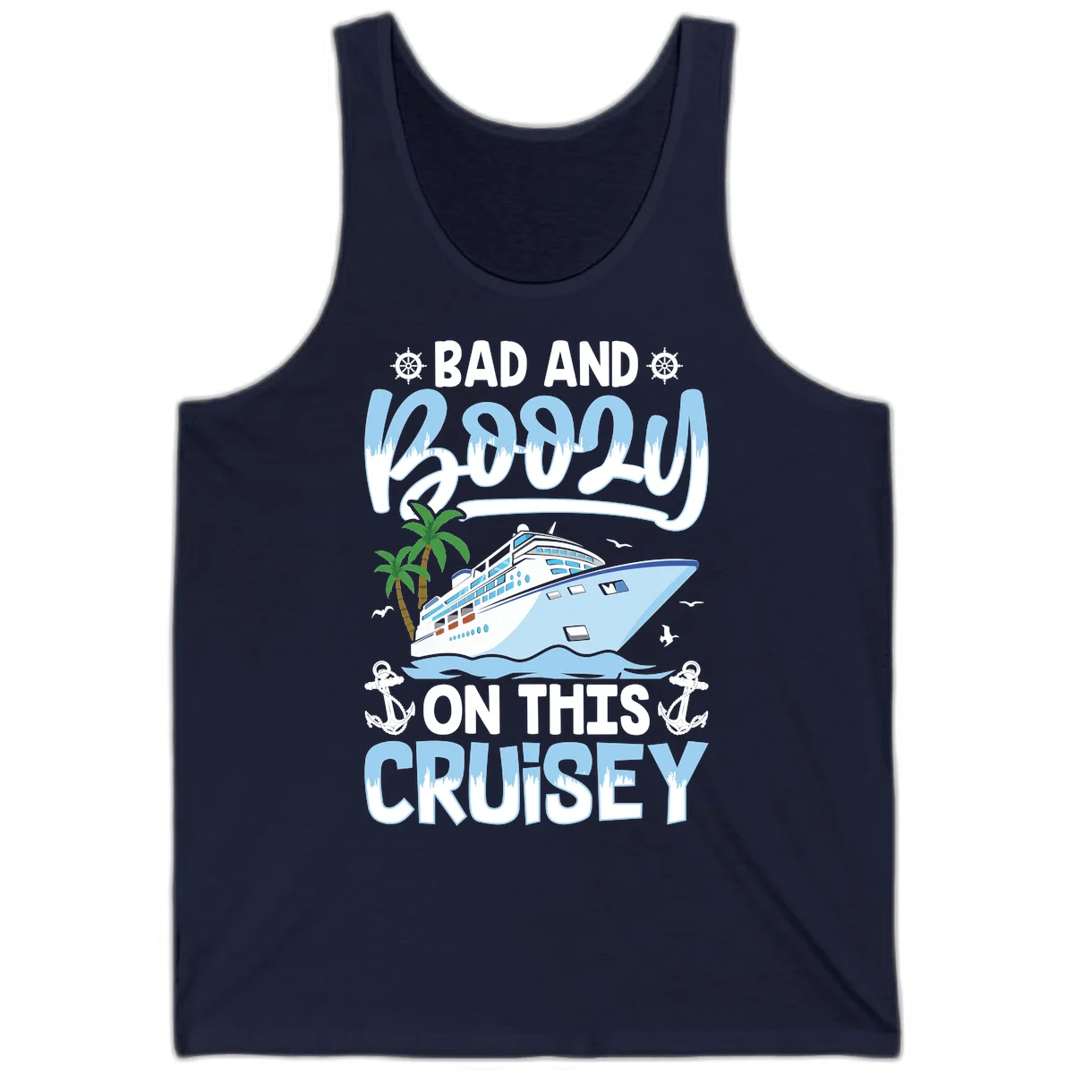 Bad And Knotty On This Cruise Tank in Navy