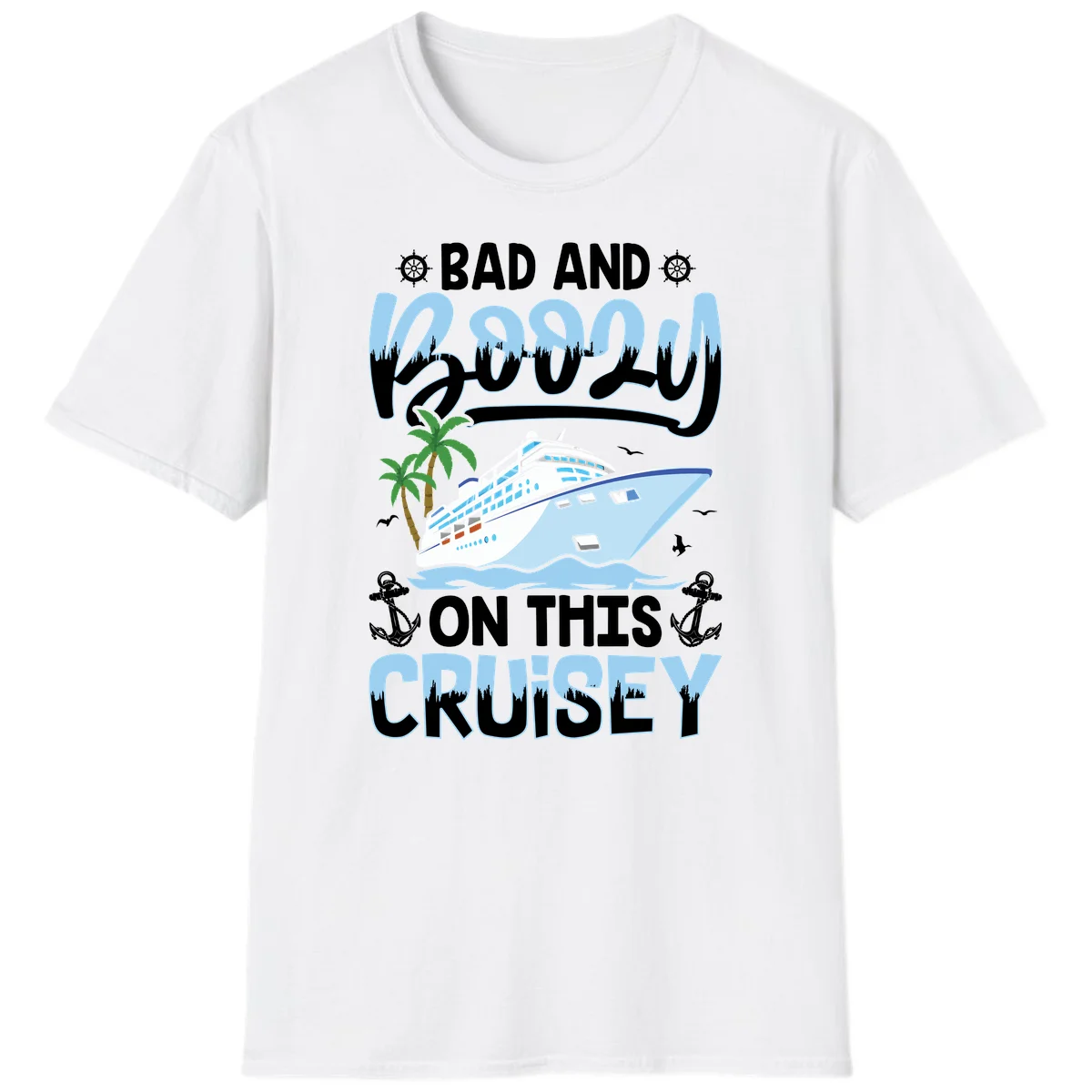 Bad And Knotty On This Cruise T-Shirt in White