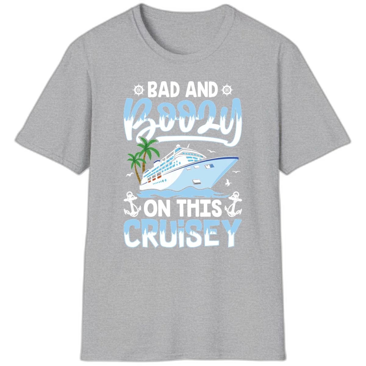 Bad And Knotty On This Cruise T-Shirt in Sport Grey