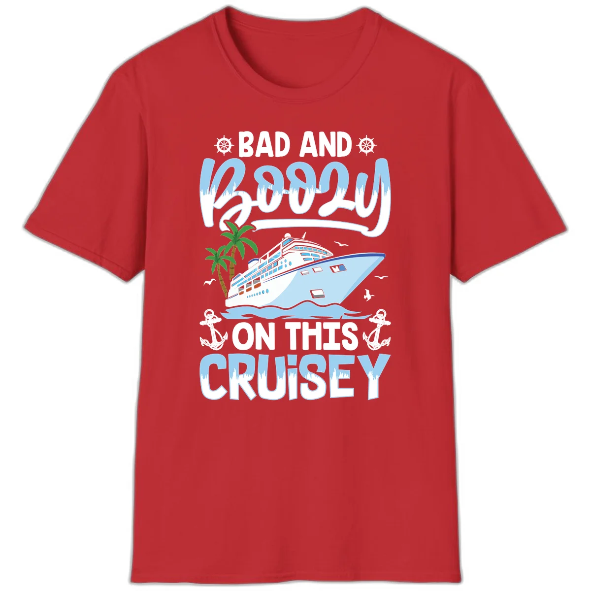 Bad And Knotty On This Cruise T-Shirt in Red